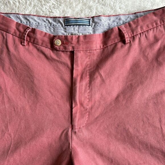 Peter Millar Salmon Golf Flat Front Pima Cotton Chino‎ Golf Pink Shorts Size 38 - Picture 2 of 6